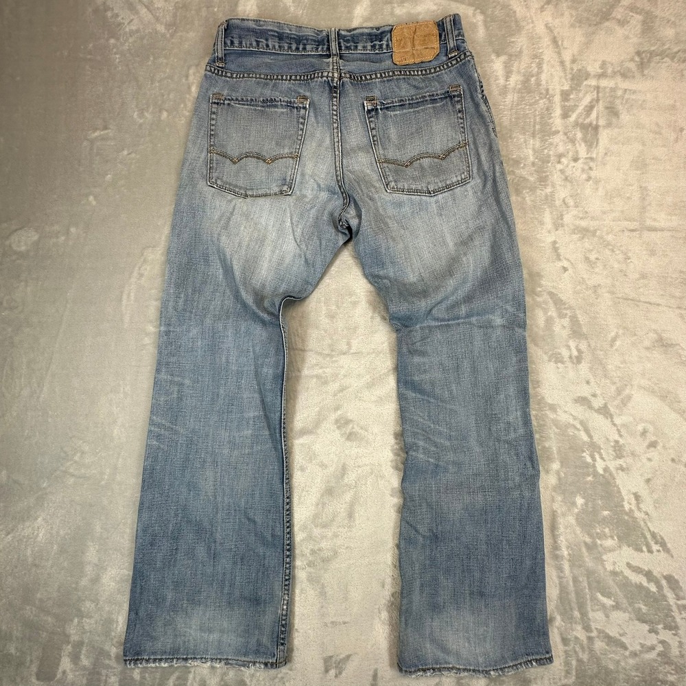 Vintage American Eagle Jeans Mens 31x30 Blue Low Rise Bootcut Light Wash Denim - Picture 11 of 12